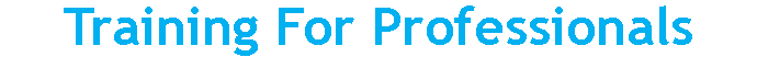 Text Box: Training For Professionals